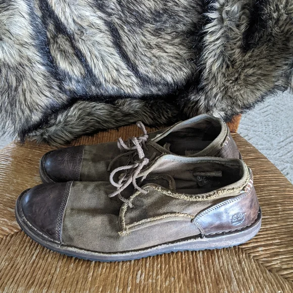 Timberland | Shoes | Timberland Leather Canvas Shoes Size 5  display picture 2